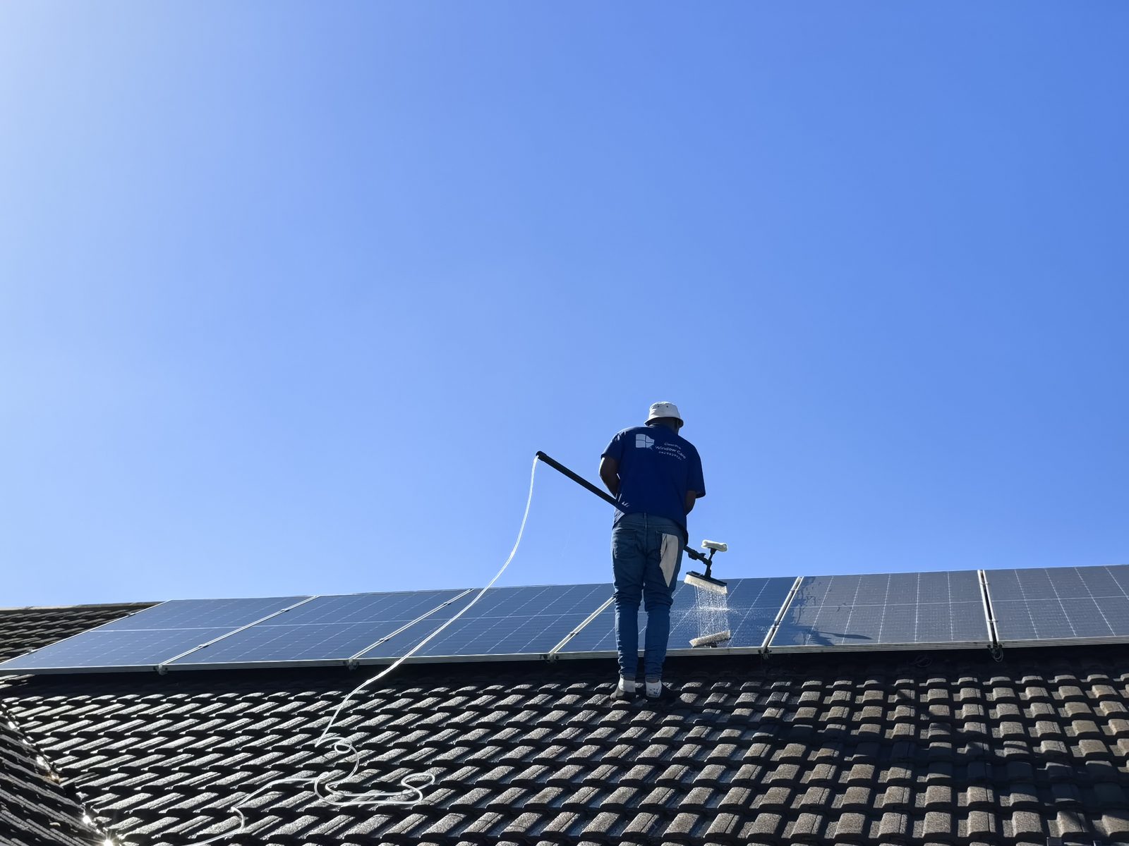 ClearPro cleaner washing solar panels